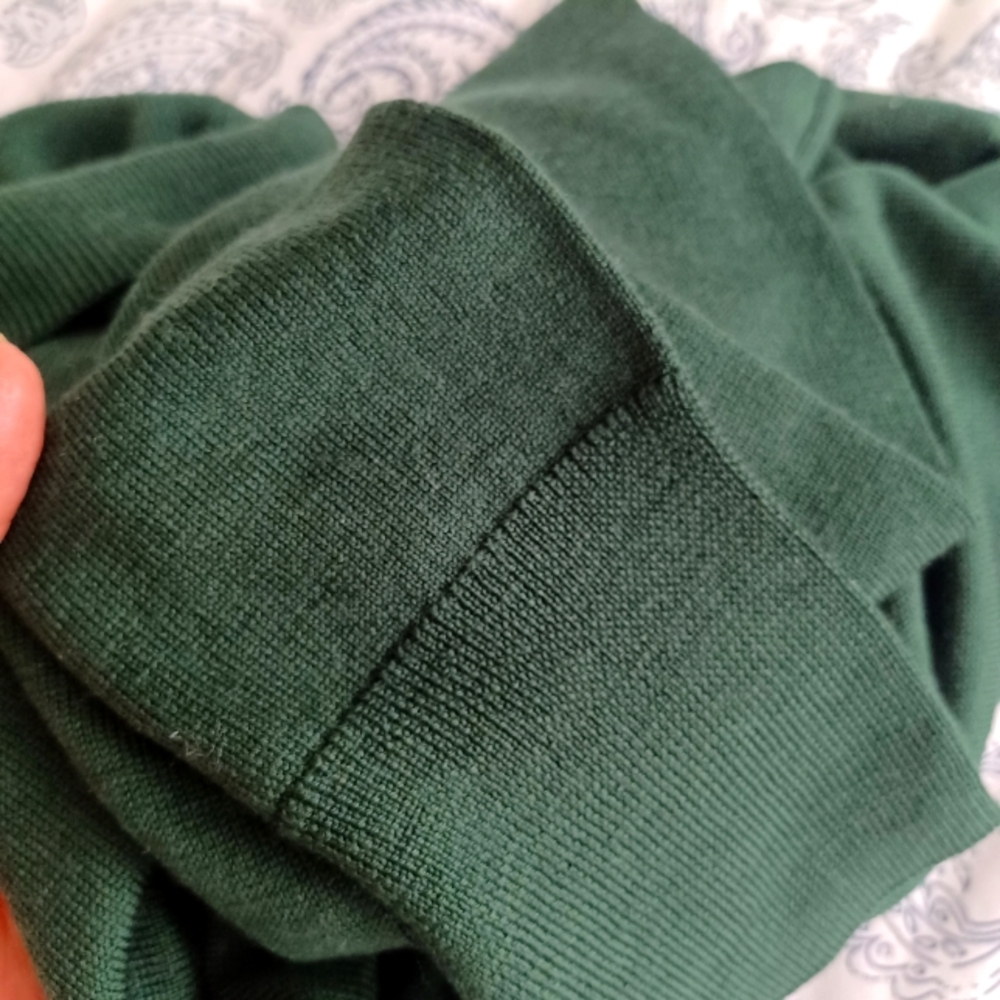 GAP Women Forest Green 100% Merino Wool Turtleneck Sweater Large New With Tag - Picture 6 of 6